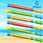 Water Gun -16.5'' Super Water Soaker Blaster Squirt Gun for Kids Water Game Fighting Pool Toys for Swimming Beach Outdoor Summer Activity 6 PCS