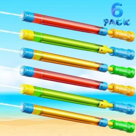 Water Gun -16.5'' Super Water Soaker Blaster Squirt Gun for Kids Water Game Fighting Pool Toys for Swimming Beach Outdoor Summer Activity 6 PCS