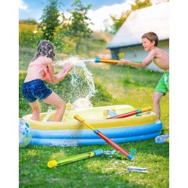 Water Gun -16.5'' Super Water Soaker Blaster Squirt Gun for Kids Water Game Fighting Pool Toys for Swimming Beach Outdoor Summer Activity 6 PCS