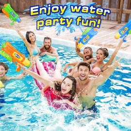 Super Water Gun for Kids Adults: 2 Pack Squirt Blasters 1200cc Super Water Gun Soaker with Impressive Range - Ideal Toys for Boys Girls Summer Outdoor Swimming Pool Beach Sand Water Fighting Fun