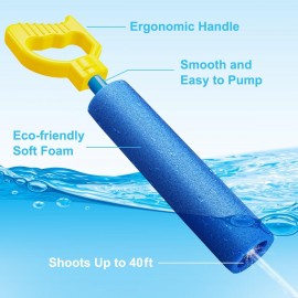 Water Gun, 6 Pack Super Water Soaker Blaster Squirt Guns 40 Ft Water Shooter Swimming Pool Beach Summer Party Outdoor Water Game Fighting Toys for Kids Boys Girls