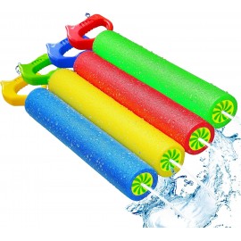 4-Pack Water Blaster Soaker Guns Set,15'' Water Guns with Plastic Handle Outdoor Swimming Pool Beach Summer Fun Party Games