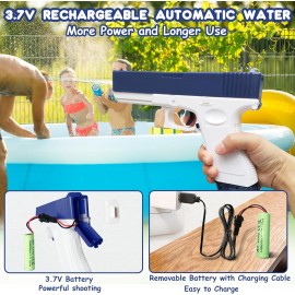 Electric Water Gun Toy Automatic Super 434CC+58CC High Capacity Squirt Guns Up to 32 FT Range Strong Water Blaster for Adults & Kids Swimming Pool Party Beach Outdoor Activity