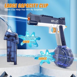 Water Gun,Electric Water Gun with Super Long Range,500CC+60CC Large Capacity Automatic Squirt Gun,Water Blaster Pistol Toy for Adults & Kids Summer Swimming Pool Beach Outdoor Activity